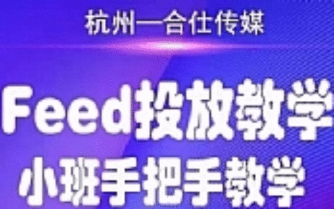 合仕传媒Feed投放教学 手把手教学，开车烧钱必须自己会