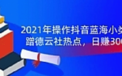 2021年操作抖音蓝海小类目，蹭德云社热点，日赚300+(无水印)