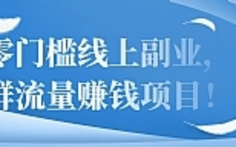 零门槛线上副业，群流量赚钱项目