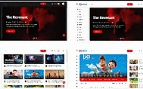 社交媒体电影视频HTML5模板