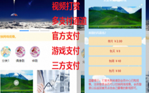 2021年完美运营版视频知识付费打赏系统【凤凰打赏系统】带试看/包天包月/免签防封