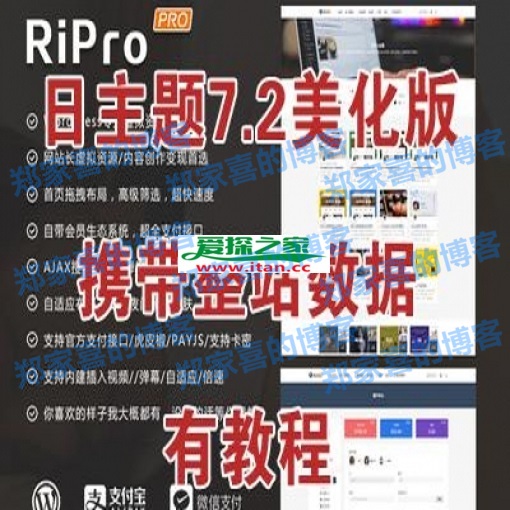 WordPress Ripro7.2 日主题 资源素材下载主题网站源码带整站数据 带火车头接口