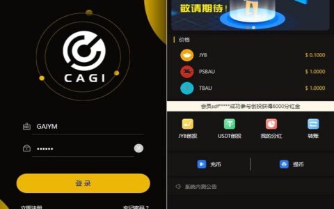 新版区块链CAGI虚拟资产币投资分红理财创投源码 杠杆转账源码