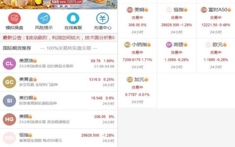 2020更新富盈国际微盘点位盘yii高端系列+国内国外期货盘+带直播页面+完整数据