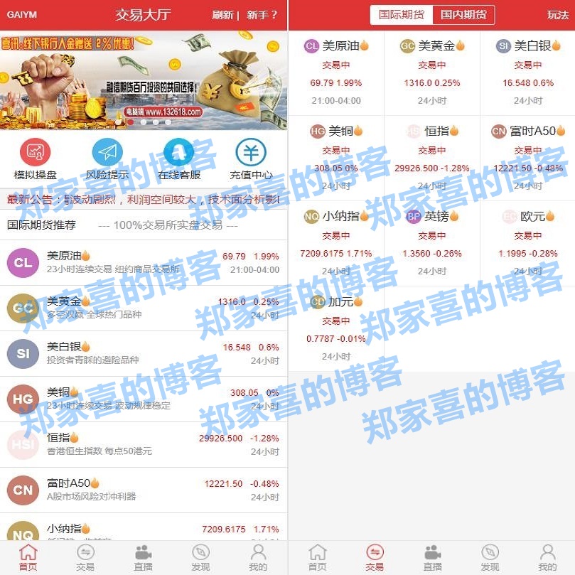 2020更新富盈国际微盘点位盘yii高端系列+国内国外期货盘+带直播页面+完整数据