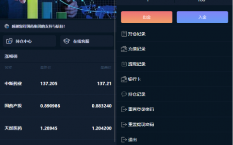 医药投资微交易系统/微盘时间盘源码/投资理财源码