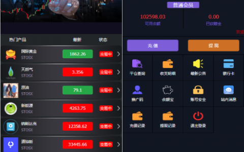 期货外汇微交易系统/微盘时间盘源码/余额宝/新增防封验证