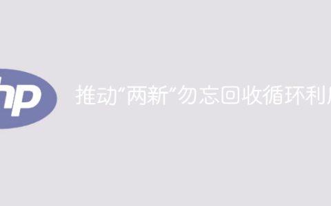 推动“两新”勿忘回收循环利用