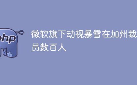 微软旗下动视暴雪在加州裁员数百人