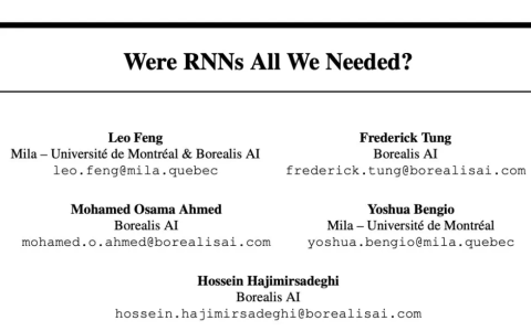 图灵奖得主Yoshua Bengio新作：Were RNNs All We Needed?