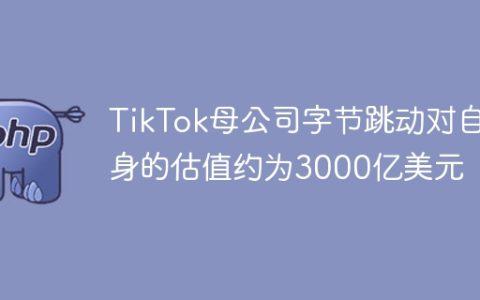 TikTok母公司字节跳动对自身的估值约为3000亿美元