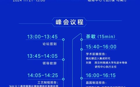 11月21日 司南超级孵化器举办 -2024年临港化合物半导体论坛