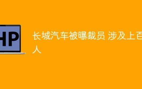 长城汽车被曝裁员 涉及上百人
