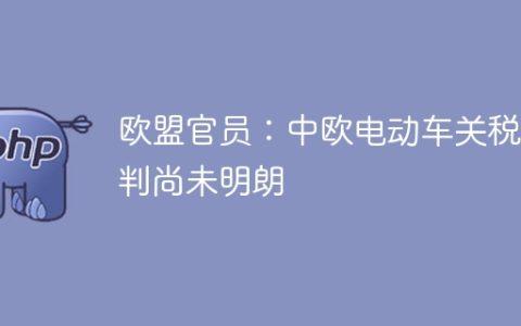 欧盟官员：中欧电动车关税谈判尚未明朗