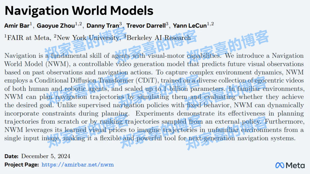 LeCun团队新作：在世界模型中导航