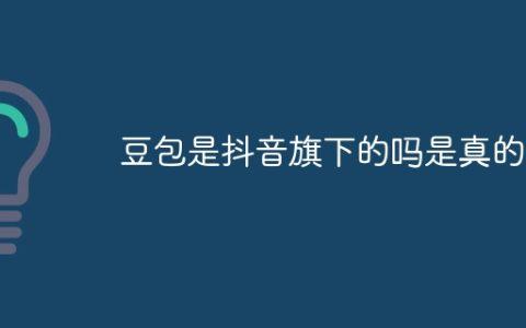 豆包是抖音旗下的吗是真的吗