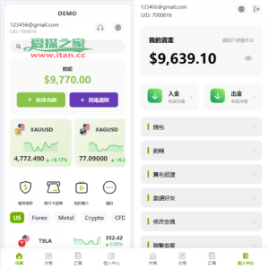 多语言PC/H5版st7交易所/美股/外汇/理财/贷款/K线控制