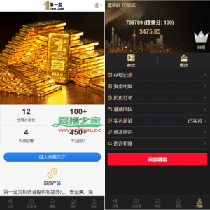 海外黄金秒合约交易/黄金时间盘/黄金微盘投资交易