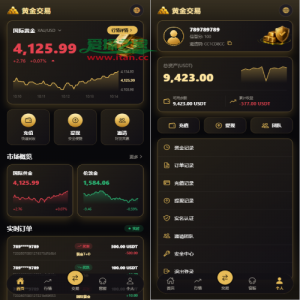 新版海外黄金微交易/黄金秒合约交易/黄金投资/前端VUE